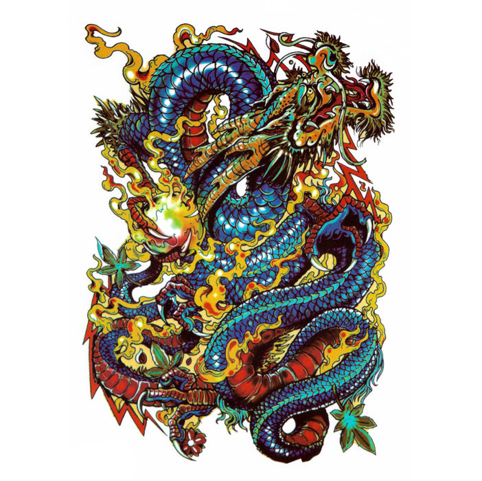 Flame Dragon Tattoo Design by Imkihca -- Fur Affinity [dot] net