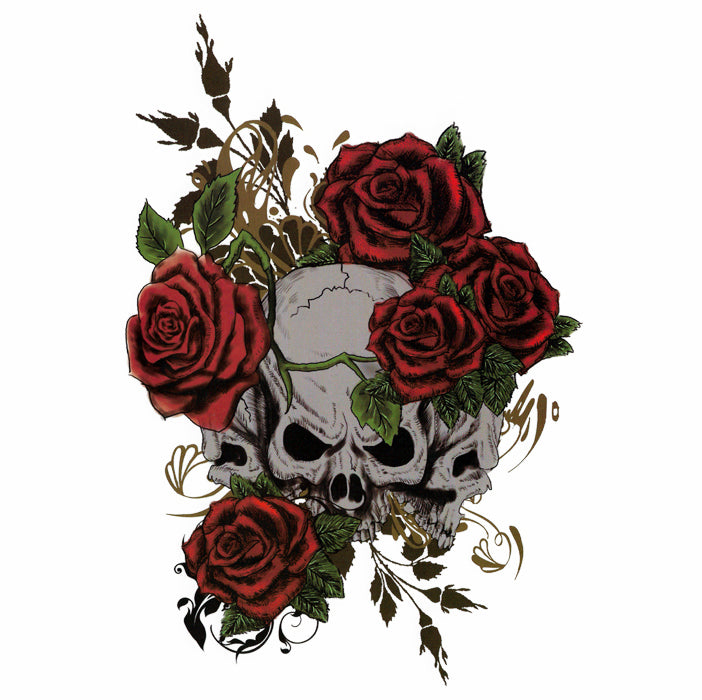 skull and roses tattoo