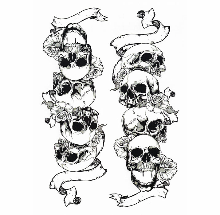 skull banner tattoo designs