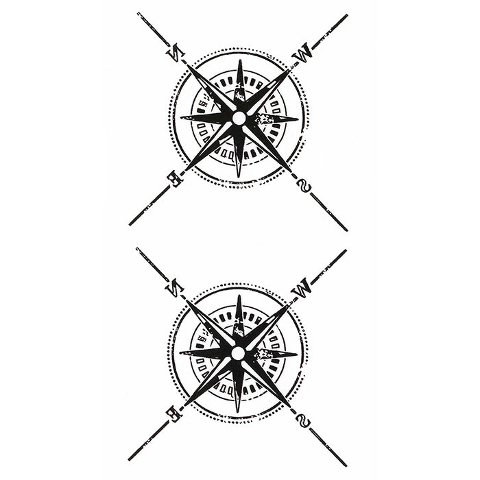 Rose Compass and Anchor Best temporary Tattoos| WannaBeInk.com