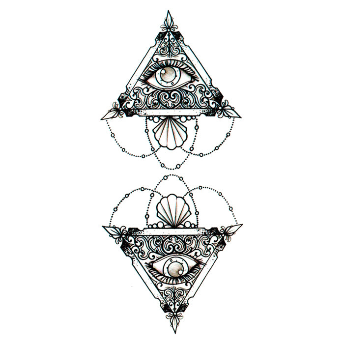White and black floral illustration, Tattoo Mandala Penrose triangle  Symbol, Mandala Tattoos, leaf, monochrome png | PNGEgg